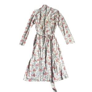 Peruvian Connection Women's Floral Robe Medium Pima Cotton Lightweight Kimono